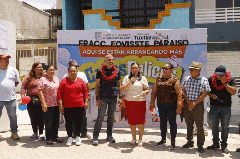Ángel Torres inicia pavimentación integral de la 16 Norte en Fovissste Paraíso