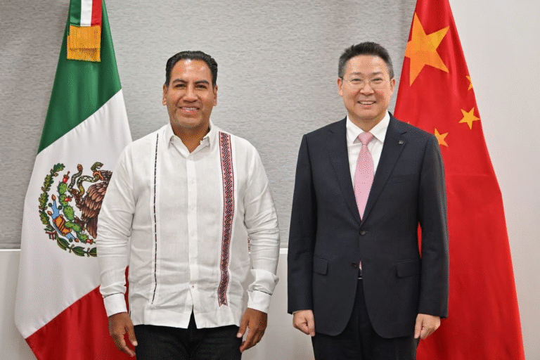 Eduardo Ramírez se reúne con el embajador Extraordinario y Plenipotenciario de China en México, Chen Daojiang