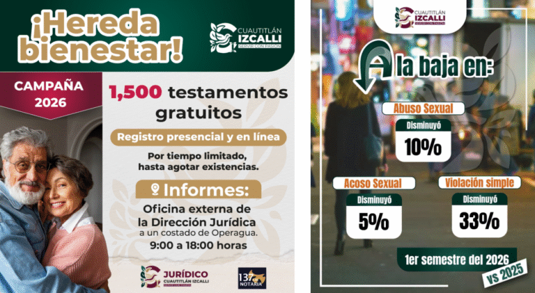 Daniel Serrano destaca reducción de delitos sexuales en Cuautitlán Izcalli durante 2026