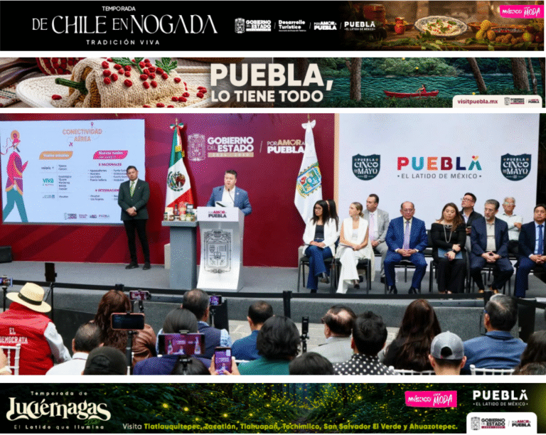 Alejandro Armenta fortalece la conectividad de Puebla con nuevas rutas nacionales e internacionales