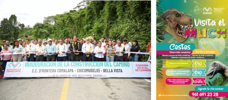 Eduardo Ramírez entrega rehabilitación del camino Frontera Comalapa-Chicomuselo