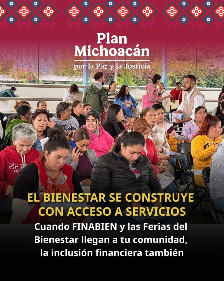 FINABIEN acercará servicios financieros a comunidades de Michoacán durante las Ferias del Bienestar