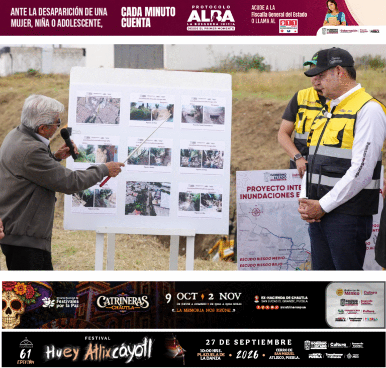 Alejandro Armenta recupera capacidad hidráulica y refuerza protección de Puebla ante las lluvias