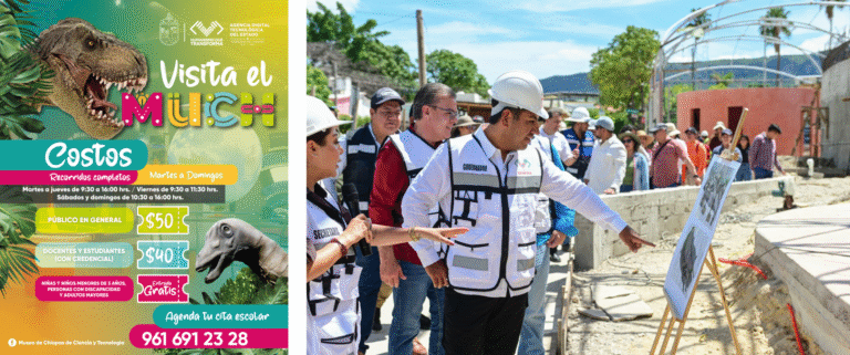 Gobernador Eduardo Ramírez supervisa construcción del Parque Bonampak, una nueva apuesta por la convivencia familiar en Tuxtla
