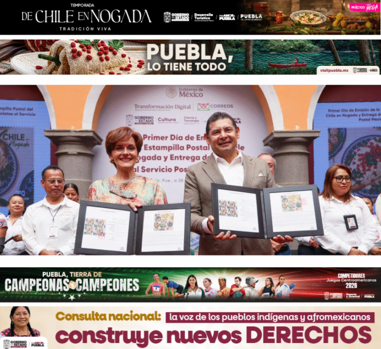 El Chile en Nogada lleva la identidad de Puebla y México al mundo a través de una nueva estampilla postal