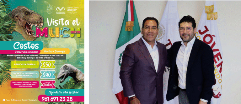 Eduardo Ramírez y Marath Bolaños dialogan sobre empleo y bienestar laboral en Chiapas