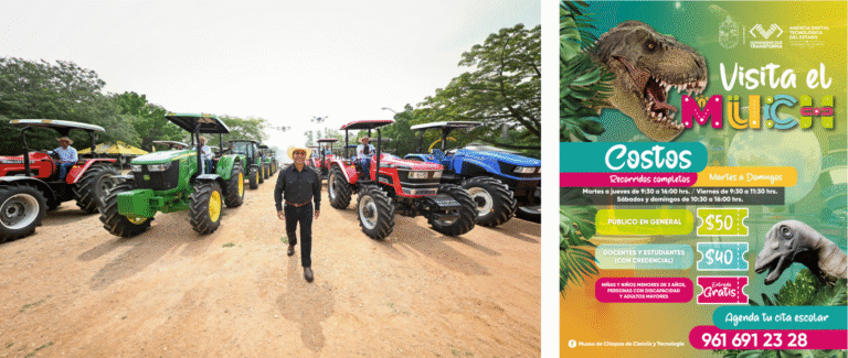 Eduardo Ramírez anuncia entrega de 205 tractores y proyecta drones agrícolas para Chiapas